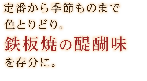 鉄板焼きの醍醐味を存分に